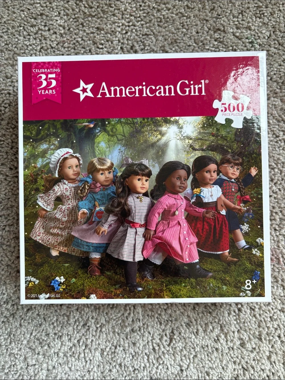 American Girl Puzzle with Pink & Red Box Art